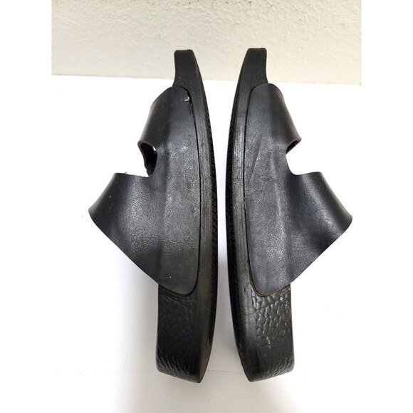 Birkenstock Style Black Double Strap Slide Sandals With Buckles Size 41 - Picture 5 of 15